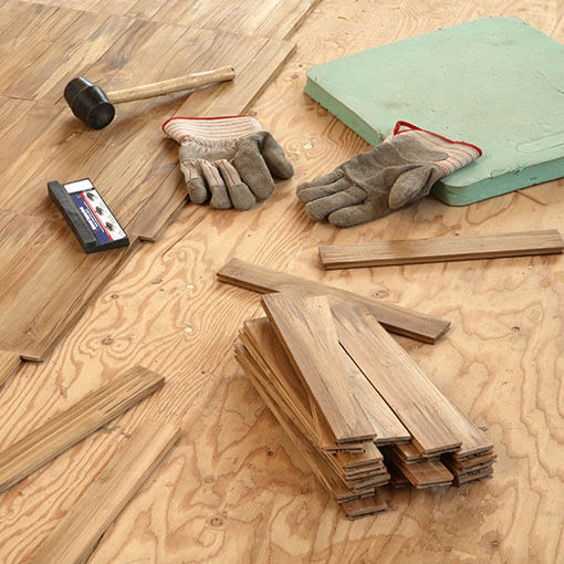 During Hardwood Installation | Steve Hubbard Floor Covering